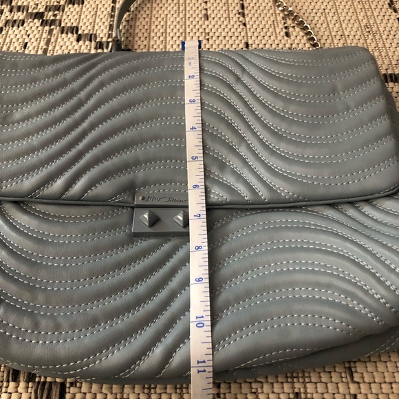 Betsy Johnson Powder Bluish Gray Quilted Purse - Picture 12 of 12